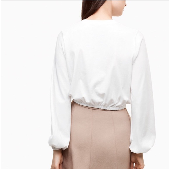 Aritzia Wilfred Cropped Elastic Hem/Cuff Top - Picture 5 of 5